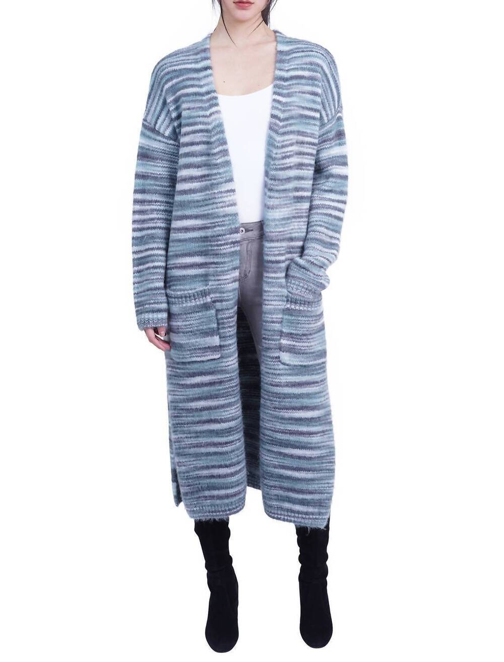 NEW LOVE TOKEN pam open front cardigan in grey